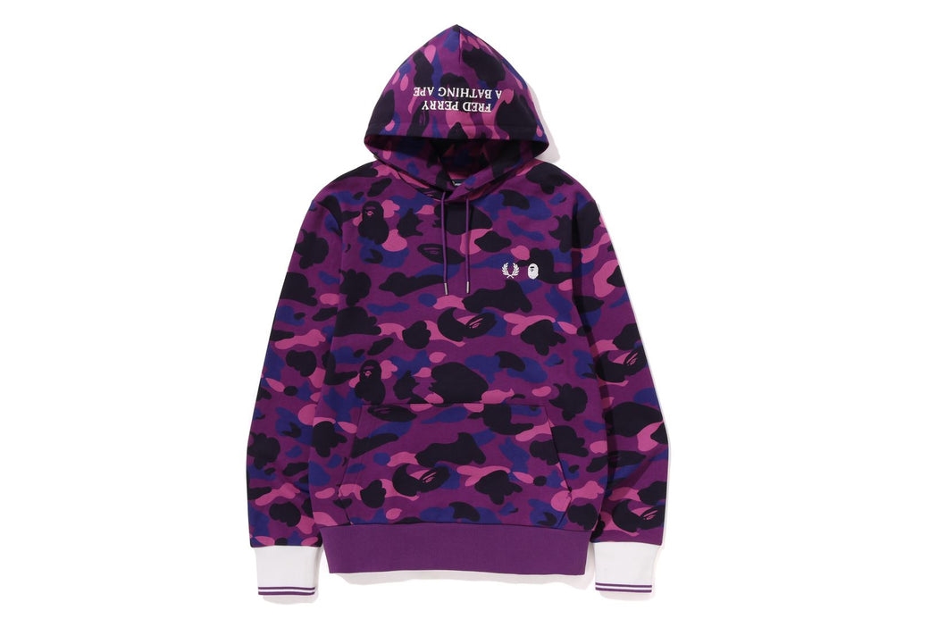 BAPE X FRED PERRY COLOR CAMO PULLOVER HOODIE
